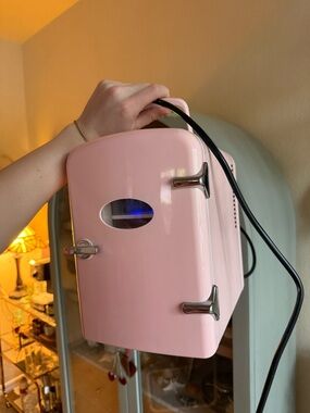 Pink Mini Retro Fridge